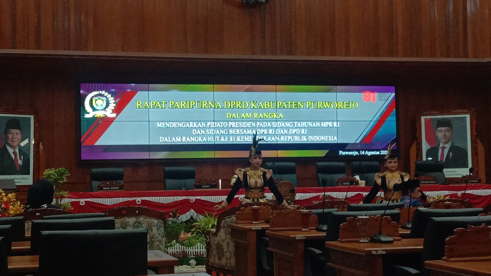 Sekcam Bener Ikuti Rapat Paripurna DPRD Purworejo