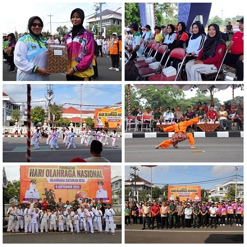 CAMAT BENER HADIRI UPACARA HARI OLAHRAGA NASIONAL KABUPATEN PURWOREJO