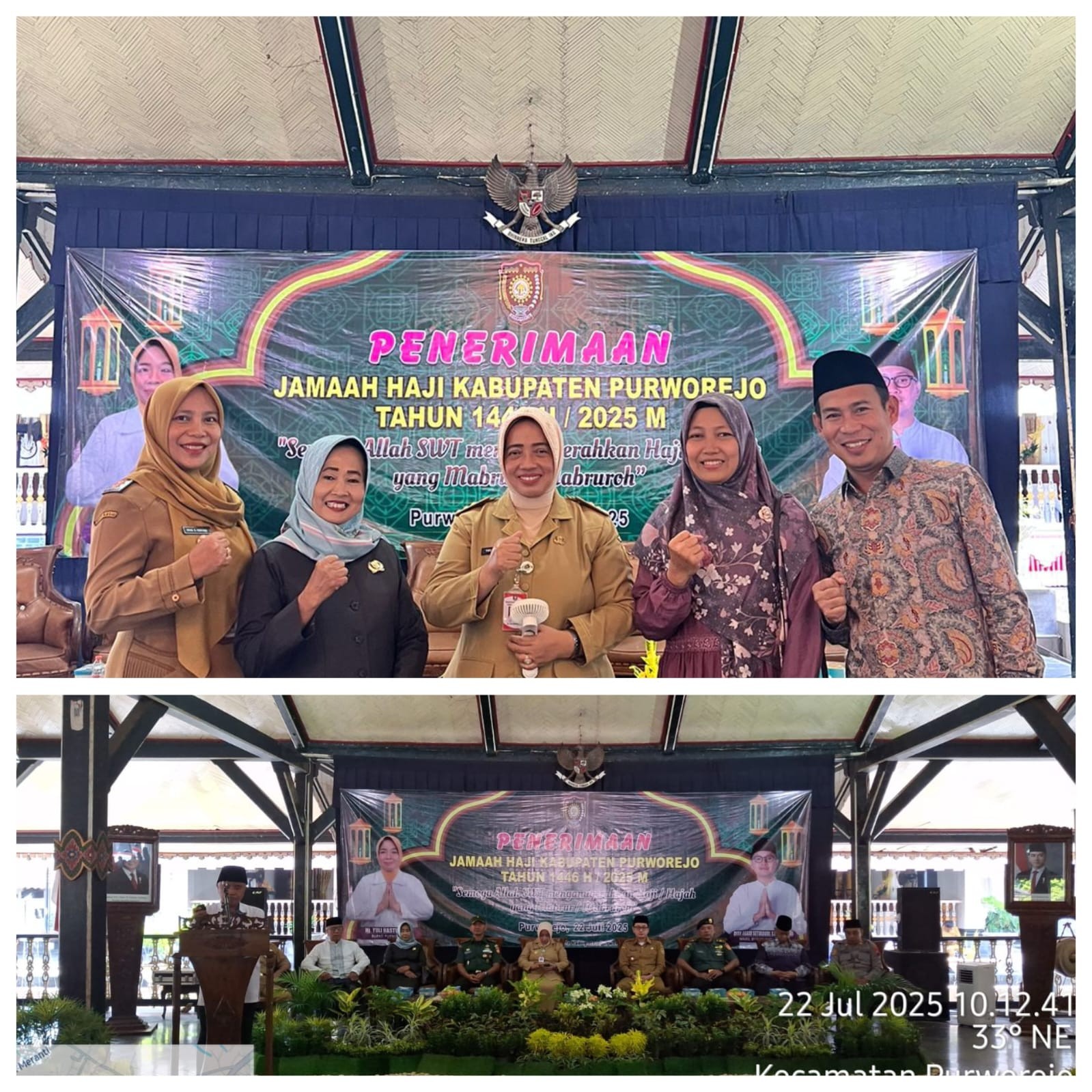 CAMAT BENER HADIRI PENERMAAN JAMAH HAJI KABUPATEN PURWOREJO  TAHUN 1447 H/2025 M